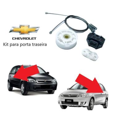 Imagem de Kit reparo máquina vidro elétrico gm corsa 2 traseiro