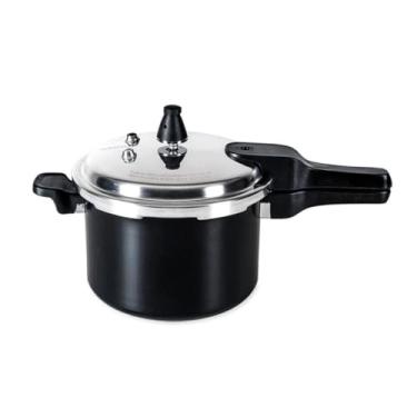 Imagem de Panela de Pressão de 4,2L, 20cm, Antiaderente, Alumínio, Indução, Preta