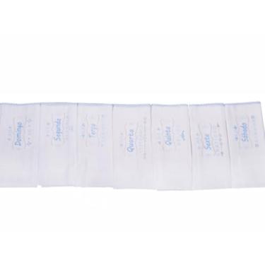 Imagem de Pano de Boca Semaninha Fralda C/7 Und 45x28 Algodão Menino