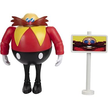 Imagem de Sonic The Hedgehog 4-Inch Action Figure Classic Eggman with Goal Plate Collectible Toy
