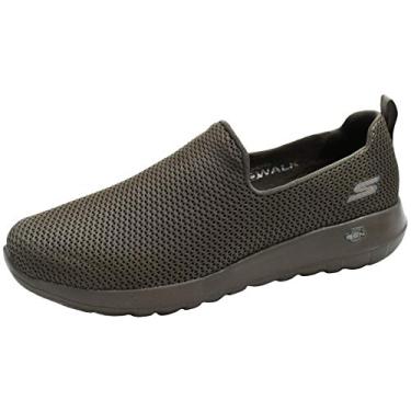 Imagem de Skechers Tênis de caminhada masculino Go Walk Max Athletic slip on, cáqui, tamanho 41, Caqui, 9 X-Wide