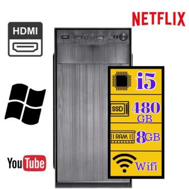Imagem de Pc Computador Barato i5 Intel Core SSD 480GB 8GB Memoria Ram Windows10