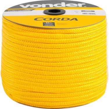 Imagem de Corda Multifilamento Trançada 10mm 190m Amarela Carretel - V - Vonder