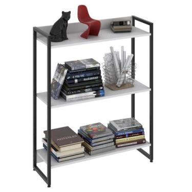 Imagem de Estante Livreiro Dynamica Industrial 80cm 3 Prateleiras C08 Branco Che