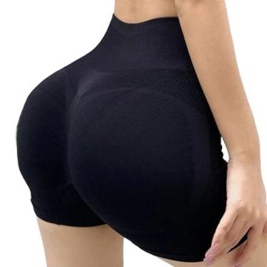 Imagem de Shorts Curto Levanta Bumbum Fitness Cintura Alta - WEBDD, Preto, UNICO