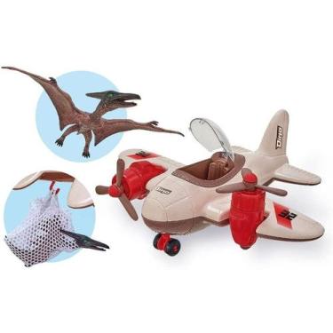 Imagem de Avião Flying Dino 24cm Com Dinossauro 465 - Usual Brinquedos