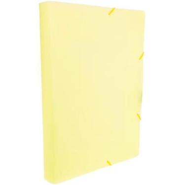 Imagem de Pasta Aba Elástico Lombada 3 cm Dello Linho Serena Amarelo