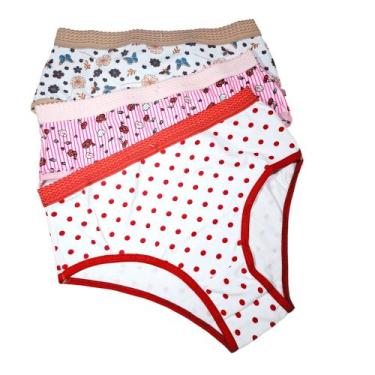 Imagem de Kit 6 Calcinhas De Senhora Estampada Calçola Com Cós Largo - POP, Sort