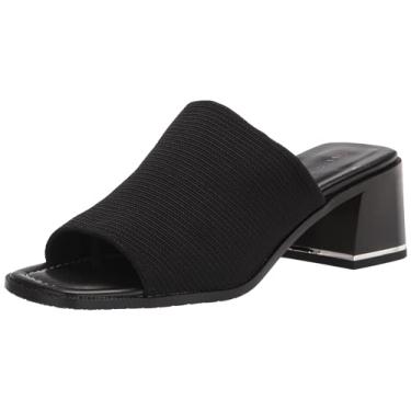 Imagem de Donald Pliner Sandália feminina Haze texturizada, tecido elástico, salto mule, antiderrapante, confortável, couro grosso, Preto - Tecido elástico texturizado, 39