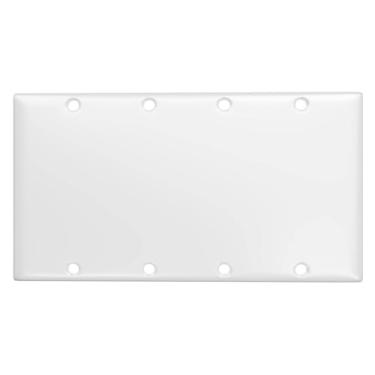 Imagem de TayMac WW-BBBB Placa de parede metálica padrão com branco, quatro entradas, branco liso