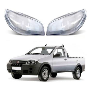 Imagem de Par Lente Farol Dianteiro Fiat Strada 1.4 2005 A 2010 - RF