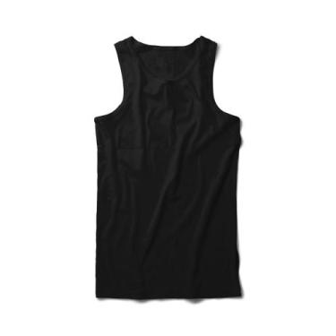 Imagem de Regata Masculina Camiseta Lisa Básica Algodão - AMGK, Preto, G