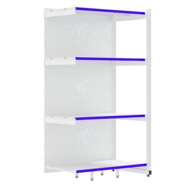 Imagem de Rack Fit Parede 1 Continuação 2,02X0,90X0,60 4 Bandejas Amapá, Branco 
