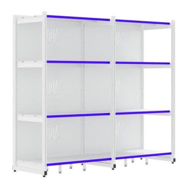Imagem de Rack Fit Parede 1 Inicial E 1 Continuação 2,02X0,90X0,60 4 Bandejas Am
