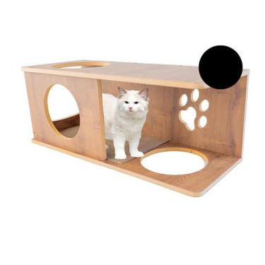 Imagem de Nicho G Para Gato 1peça LAMINADO - BT WOOD, PRETO