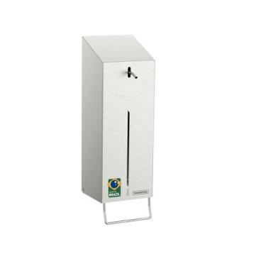 Imagem de Dispenser de Álcool Gel e Sabão Líquido 1 litro em Aço Inox Acabamento