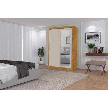 Imagem de Roupeiro / Guarda Roupas DI 2 Portas De Correr Cor Ipê / Off White - S