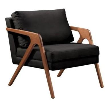 Imagem de Poltrona Decorativa Mona Luxo Madeira Maciça - PARISI