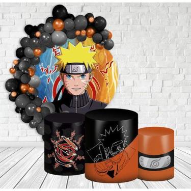 Imagem de Kit Painel Redondo + Trio Capas Cilindro Veste Fácil com Elástico Naru