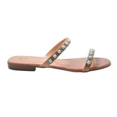 Imagem de Tamanco Rasteiro Feminino Strass  Dona Chica  104-Feminino