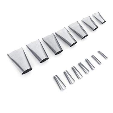 Imagem de Finalizador de Calafetagem 14 Peças Finalizador de Calafetagem Aplicador de Bocal de Calafetagem de Aço Inoxidável Ferramenta de Calafetagem Selante Reutilizável Acabamento