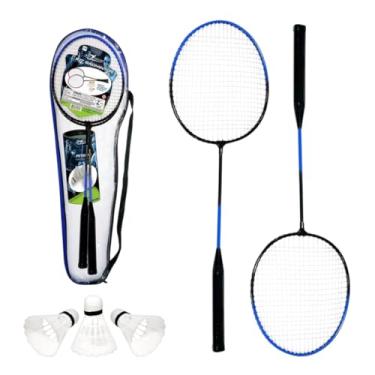 Imagem de Kit Jogo Badminton 2 Raquetes e 3 Petecas com Bag