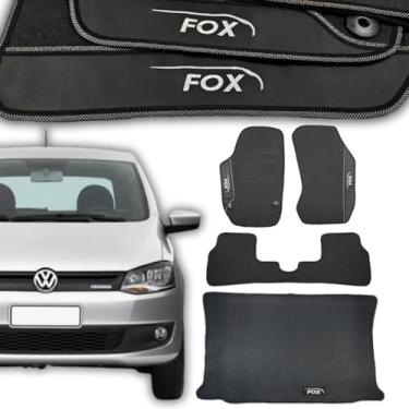Imagem de Kit Tapetes Internos e Porta Malas Compatível com Fox 2014 2015 2016 Emborrachado Premium Impermeável Flexível