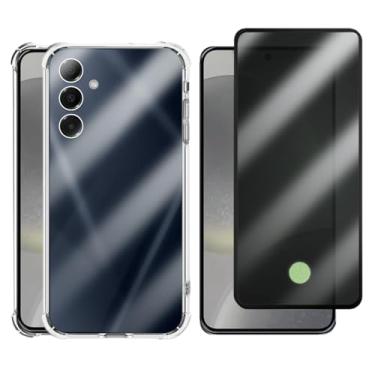 Imagem de Kit Capinha Anti Shock e Película Privacidade 3D Anti-Spy Compatível Samsung Galaxy S24 Plus