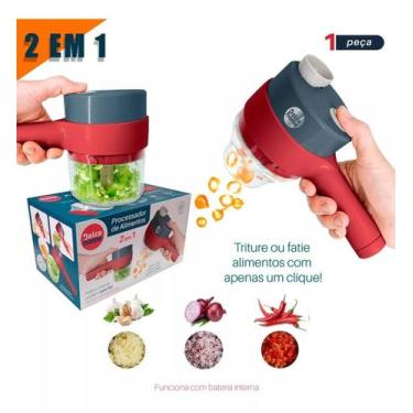 Imagem de Processador Elétrico 2 Em 1 Cortador E Fatiador De Legumes Dolce Home