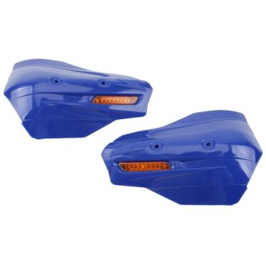 Imagem de Protetores de mão para bicicleta suja, protetor de mão de motocicleta com pisca-pisca laranja substituição para XC-PRO X3 Enduro Race-Blue