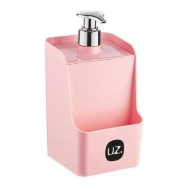 Imagem de Dispenser Porta Detergente Slim Rosa UZ UZ399 - UZ UTILIDADES