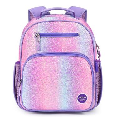 Imagem de Mochila mibasies Girls Glitter Kids 5-8 anos roxa 12L