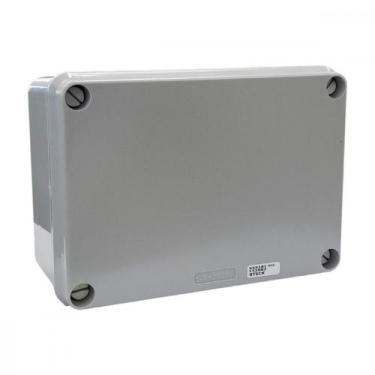 Imagem de Caixa Passagem Pvc Steck 23,4Cm X 17,4Cm Sobrepor Cinza Ip55 - Sex-231
