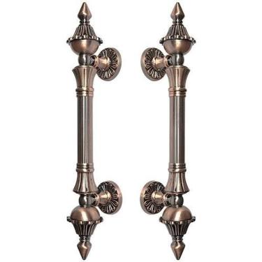 Imagem de Puxador Duplo 335mm Cobre Antigo Porta Pivotante - Maximametais