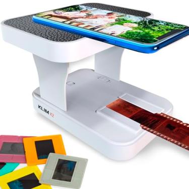 Imagem de KLIM Scanner de filme móvel K2 – Nova versão – Slide positivo e negativo de 35 mm e scanner de fotos – Kit essencial de desenvolvimento de filme colorido – Crie seu próprio serviço de desenvolvimento