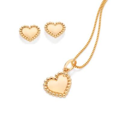 Imagem de Presente Feminino Perfeito Rommanel Original Colar + Brincos E Pingent