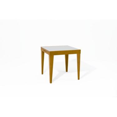 Imagem de Mesa De Jantar Extensível Tampo Com Vidro E Pés Em Madeira Ma