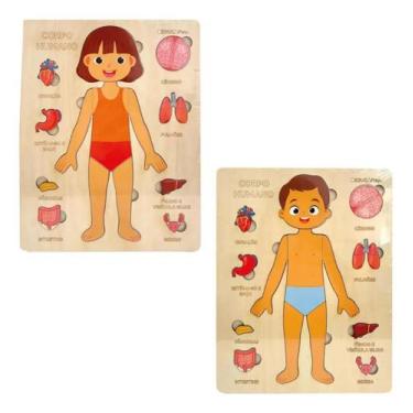 Imagem de Quebra Cabeça Corpo Humano Montessori Educaplay - Polibrinq
