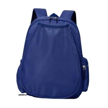Imagem de menolana Mochila de tênis para mulheres e homens, premium, resistente à água, multiuso, alça ajustável, bolsa esportiva portátil, bolsa de badminton, Azul Escuro