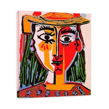 Imagem de Murais de Diego Rivera de Mulher com Chapéu – Arte do Realismo Socialista Mexicano, Muralista do Século 498, Coleção Clássica do Museu de Nova York para Decoração de Casa 70 x 84 cm