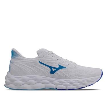 Imagem de Tênis Mizuno Wave Sky 8 Feminino, Branco, Azul, 34