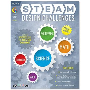 Imagem de Creative Teaching Press Livro de recursos STEAM Design Challenges, 6º ano - 8º ano (ciência, tecnologia, engenharia, arte, matemática) (8213)
