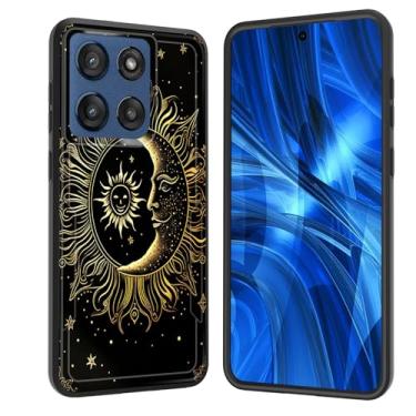 Imagem de JHYYTUJTYP Capa para Moto Edge 2025, [Teste de queda de grau militar] Capa protetora resistente à prova de choque resistente para Motorola Moto Edge 2025, Sol Lua Estrela