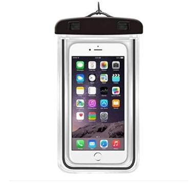 Imagem de Kit 2 Unid Capa Case Bolsa Prova D'Água Impermeável para Celular com Alça Universal Até 6.5 Polegadas