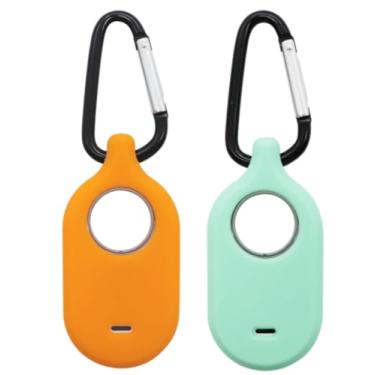Imagem de (2 unidades) Capas para Galaxy SmartTags 2, capas protetoras de borracha de silicone Doweiss Capa antiarranhões com clipes, chaveiro adequado para Galaxy SmartTags 2