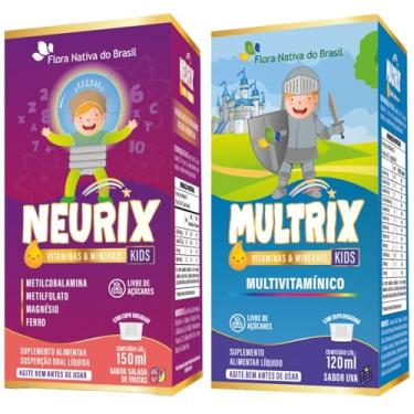 Imagem de KIT NEURIX + MULTRIX - Flora Nativa (150ml, Salada de Frutas + Uva)