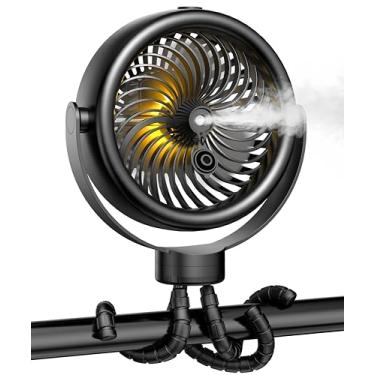 Imagem de OGAJO Ventilador Portátil Para Carrinho De Bebê, Com Tripé Flexível E 3 Velocidades, Ventilador Para Assento De Carro Com Clipe, Mini Ventilador Portátil Pessoal Alimentado Por Bateria Usb, Para Car