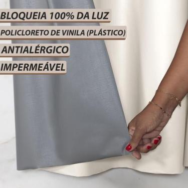 Imagem de Cortina De PVC Blackout 1,40m x 1,80m Cortina de Porta Janela - CACÁ E