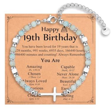 Imagem de IKIATY Pulseira de cruz religiosa para mulheres, meninas, presentes cristãos para filha, neta, irmã em Cristo, amiga, sobrinha, aniversário, Natal, Páscoa, Dia dos Namorados, Formatura, adjustable