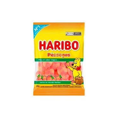 Imagem de Balas de Gelatina Haribo Pessego 80g